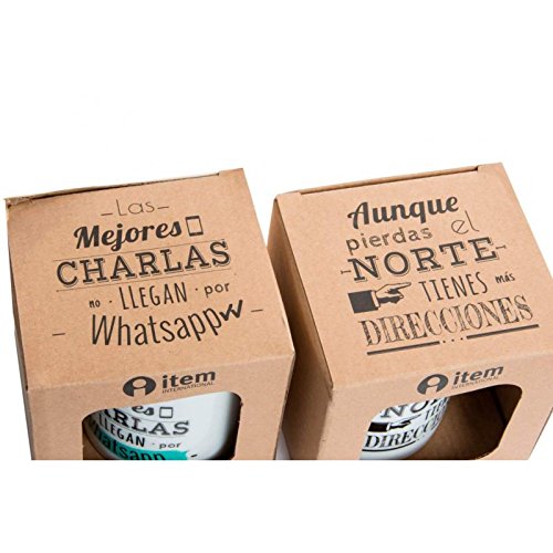 Tazas con mensaje originales Whatsapp ( Juego de 2 tazas )