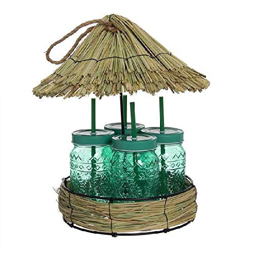 Juego 4 Tarros En Palapa Color Adornos Muebles Pegatinas Decoración del hogar Unisex Adulto, única