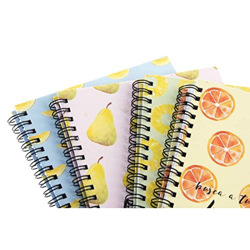 Pack 4 librera de Recetas Frutas con Frase