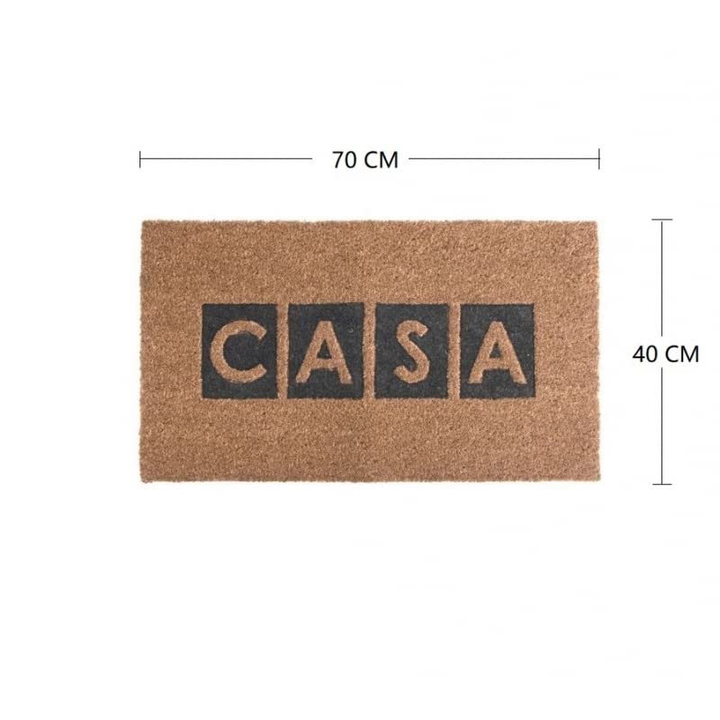 Felpudo Esterilla Fibra Coco Goma Antideslizante Casa 70x40 cm