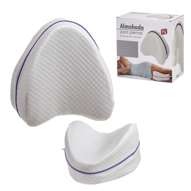 Almohada para Piernas, Almohada Ortopédica para Pierna y Rodilla, Almohada de Espuma viscoelástica para Dormir de Lado