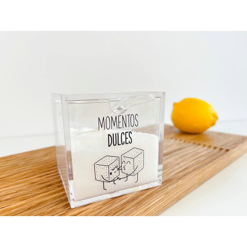 Azucarero y salero doble con cuchara ACRILICO