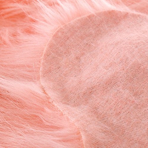 Alfombra de Pelo Rosa de Microfibra Moderna para Dormitorio de 57 x 94 cm France