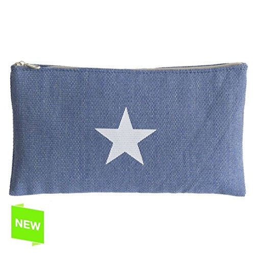 Neceser portalapices moderna azul estrella con cremallera
