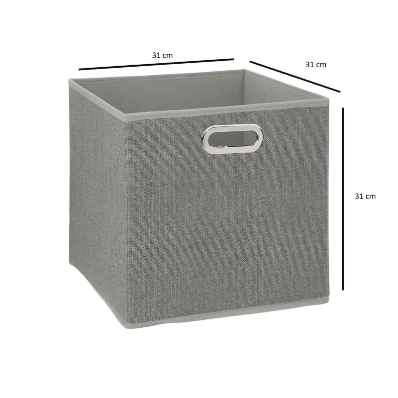 Cajas de Almacenamiento de Tela Cesta Organizador Plegable 31x31x31 cm Pack de 2 Unidades