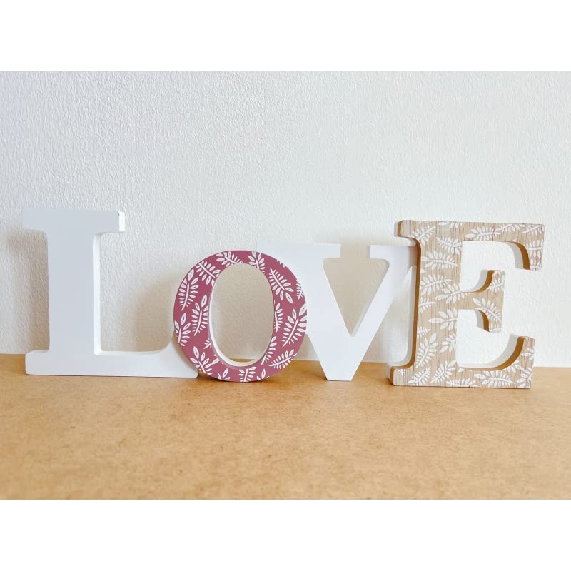 Letras Decoración Cartel Colgador Led para Pared o Sobremesa Madera Estilo nordico