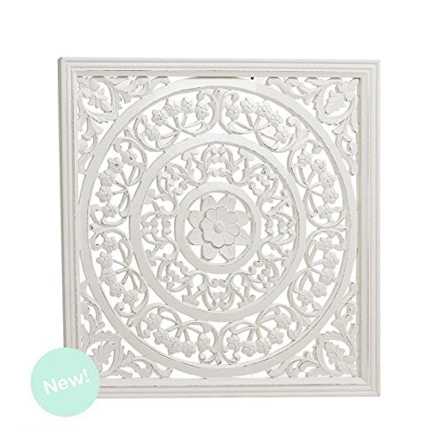 Panel cuadrado madera blanco 60x60 cm