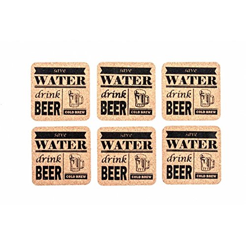 Set 6 Posavasos Corcho Beer
