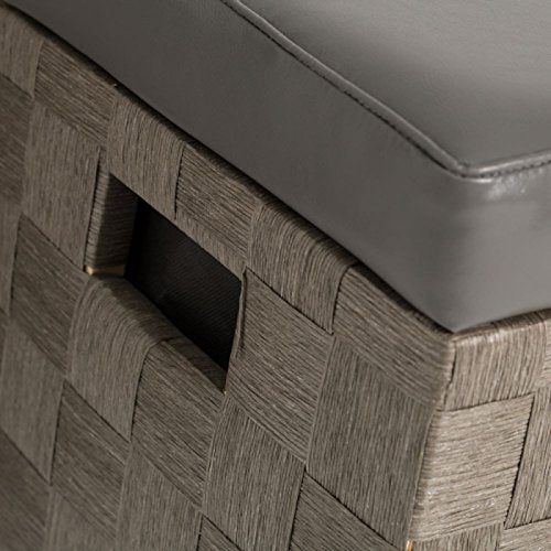 Puffs baúl Modernos Gris de Madera para Dormitorio Fantasy