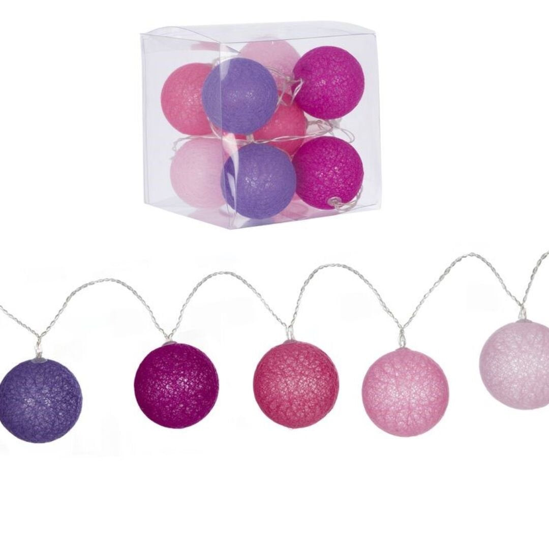 Guirnalda 10 Bolas led Rosas