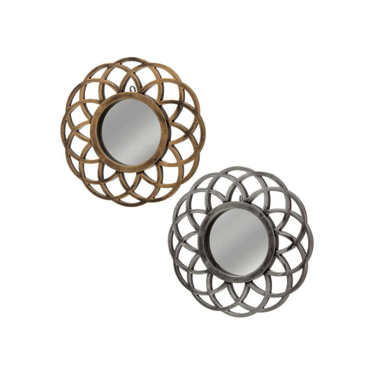 Espejo Circular Oro Polipropileno 40 x 2 x 40 cm