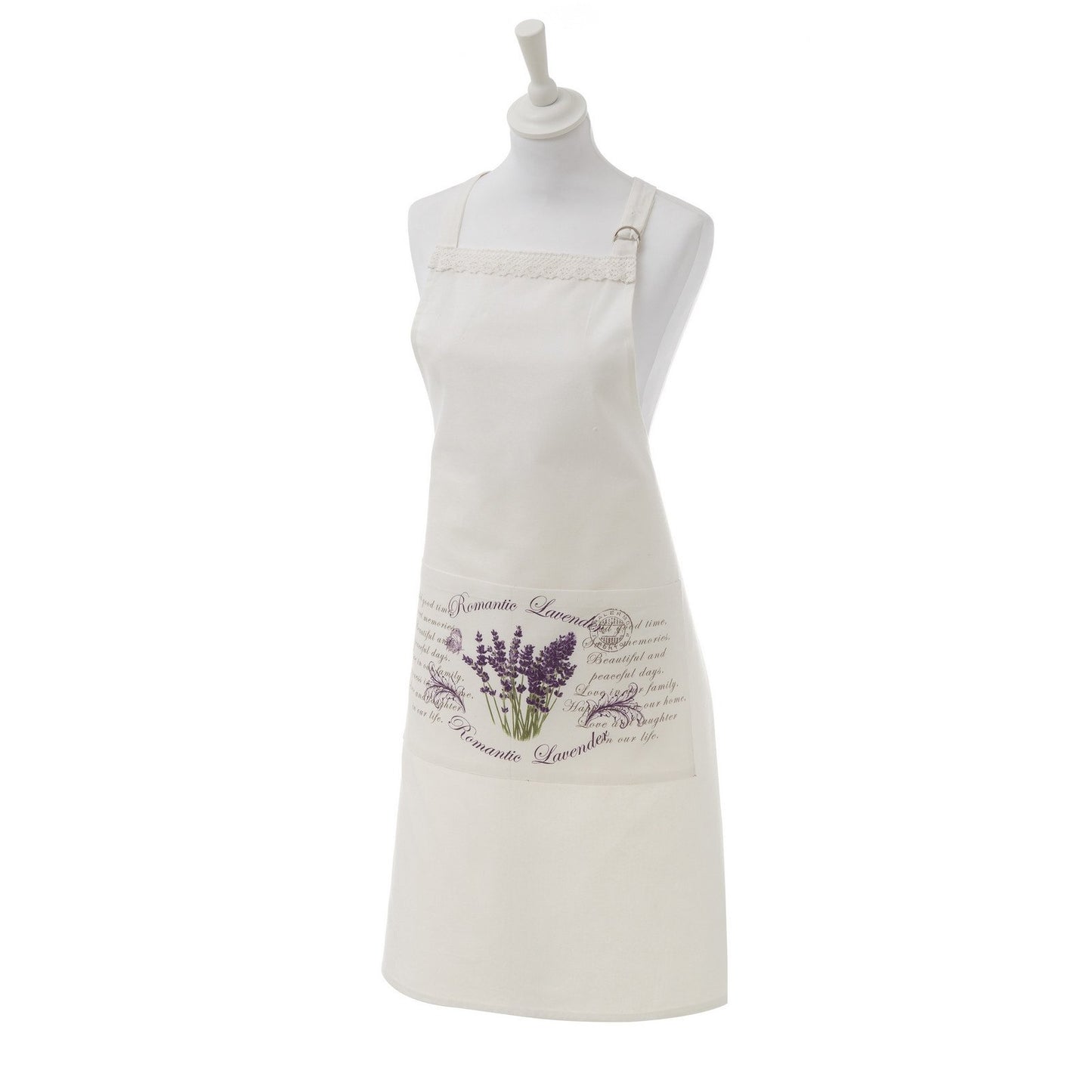 DELANTAL LAVANDA 100% ALGODÓN 70 X 90 CM