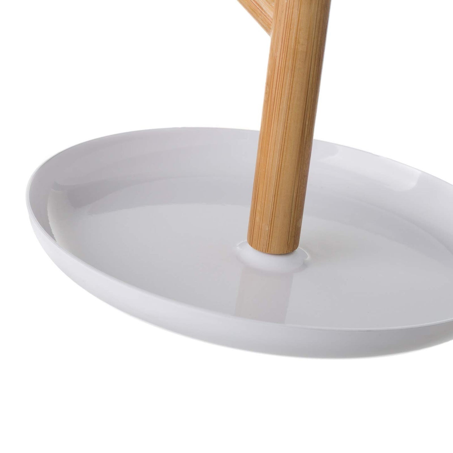 Espejo de 2 aumentos Blanco de bambú nórdico para Cuarto de baño Fantasy