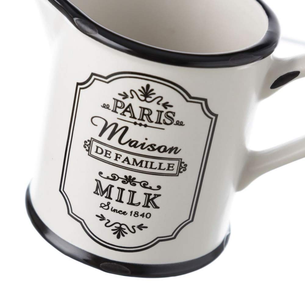 Azucarero y lechera de cerámica negra vintage para cocina France