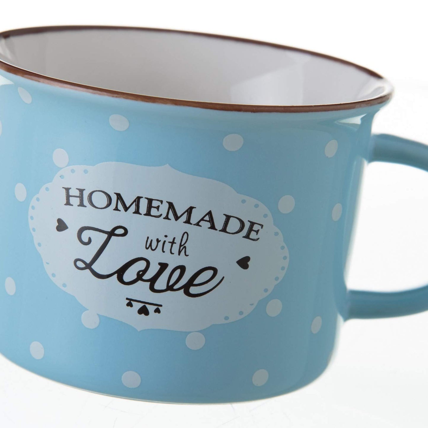 Taza de café Pop Azul de cerámica para Cocina Iris (Set de 4 Tazas)