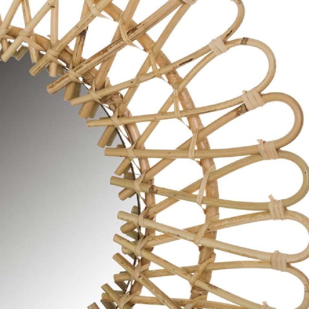 Espejo Rattan Redondo Moderno para salón de 55 cm