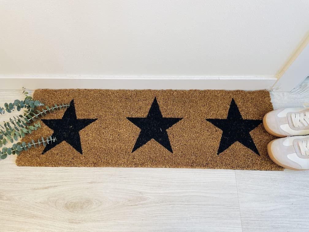 Felpudo de Fibra de Coco 75x25cm Antideslizantes - Alfombras Originales para la Entrada a Casa, Pasillos, Puertas de Exterior