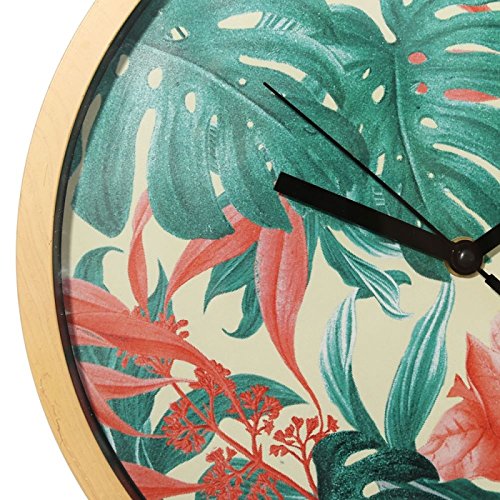Reloj de pared étnico beige de plástico para cocina Bretaña