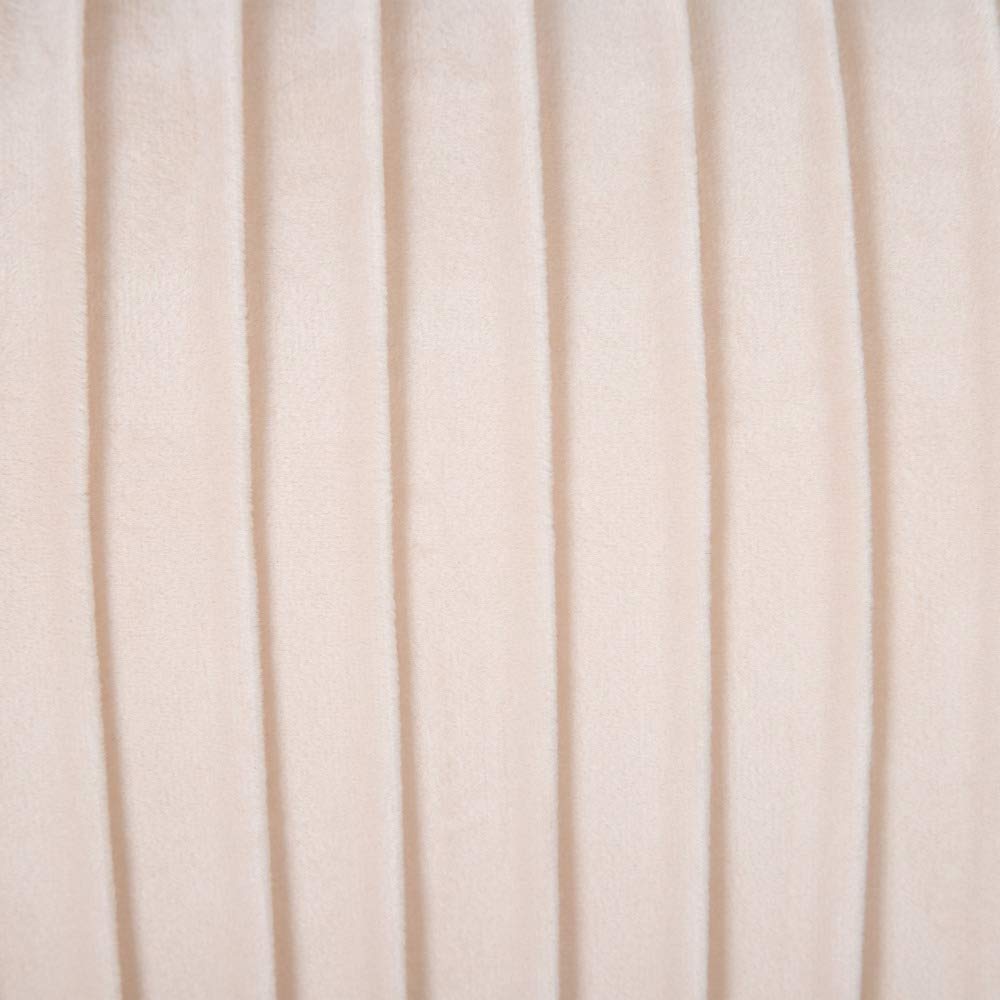 Banqueta pie de Cama de Tela y Metal contemporánea Beige de 129x45x48 cm