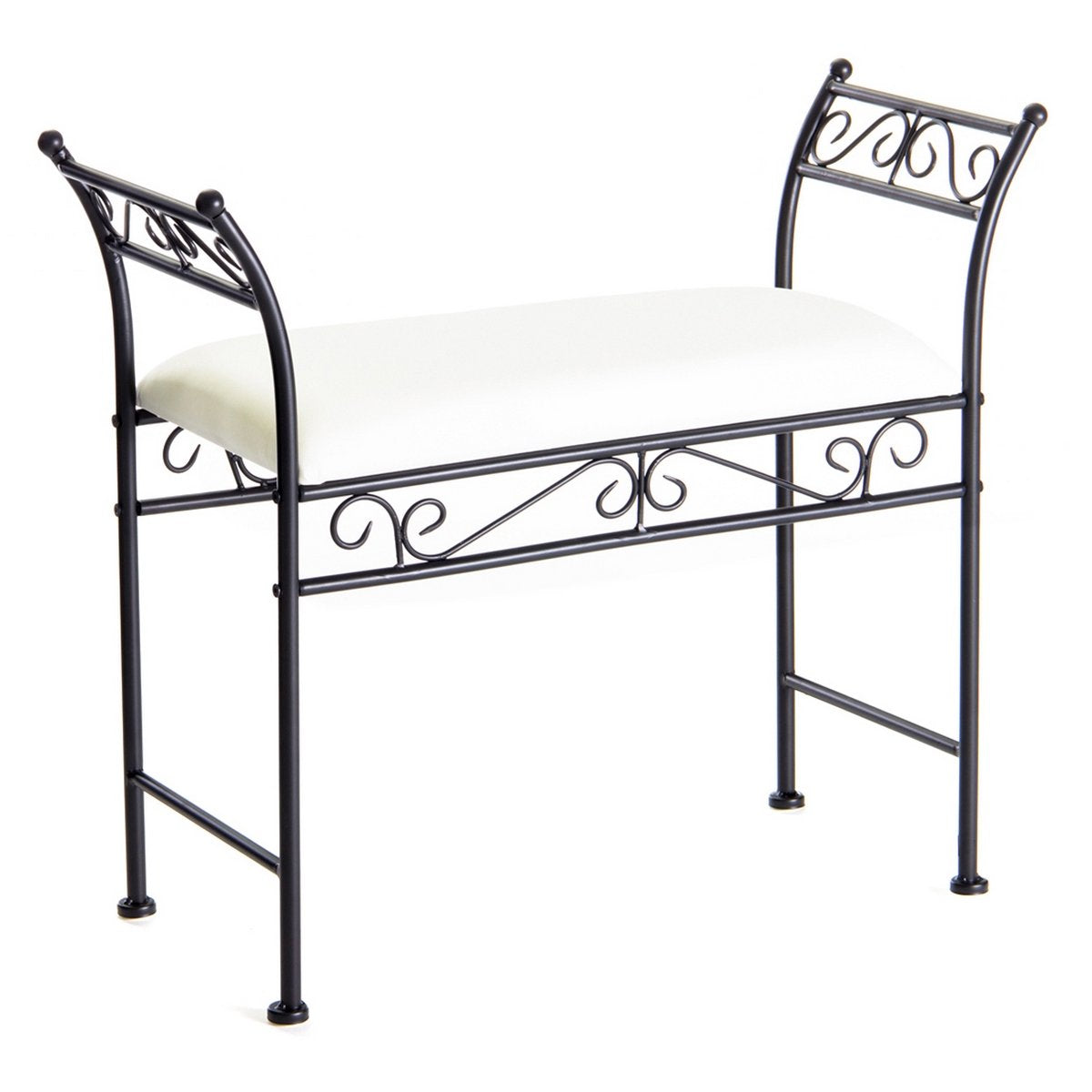 Banqueta pie de Cama de Metal de 64x68x30 cm