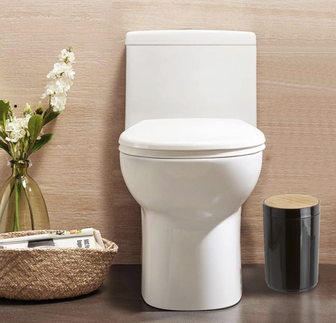 Set Accesorios Baño de Bambú Negro Estilo Factory