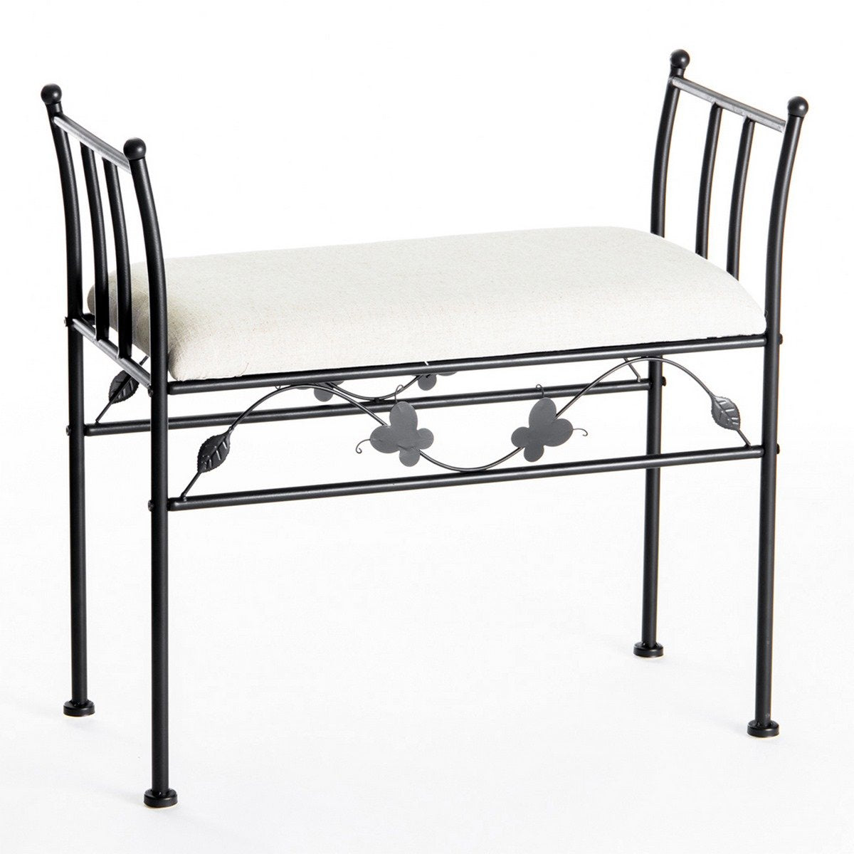 Banqueta pie de Cama de Metal de 64x68x30 cm