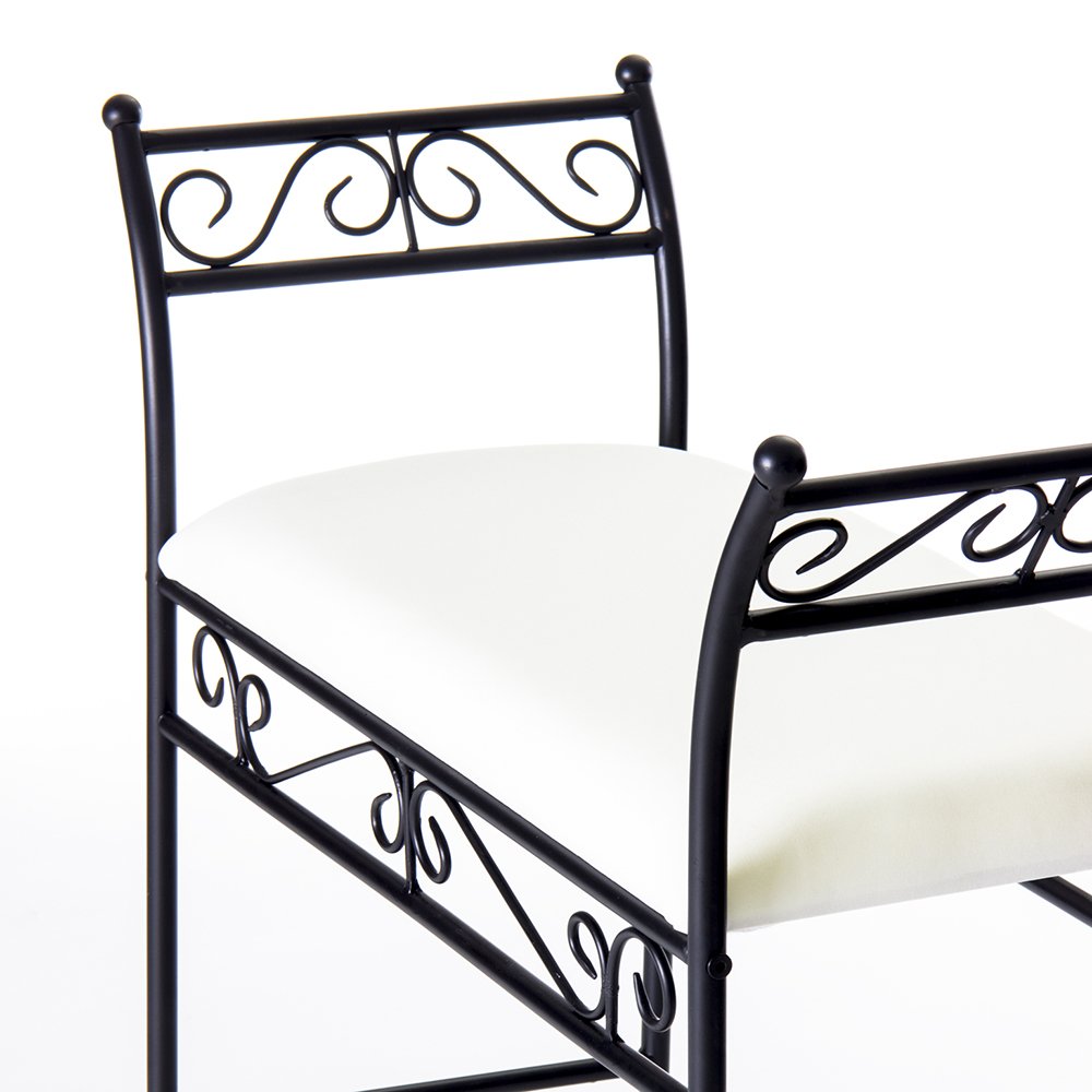 Banqueta pie de Cama de Metal de 64x68x30 cm