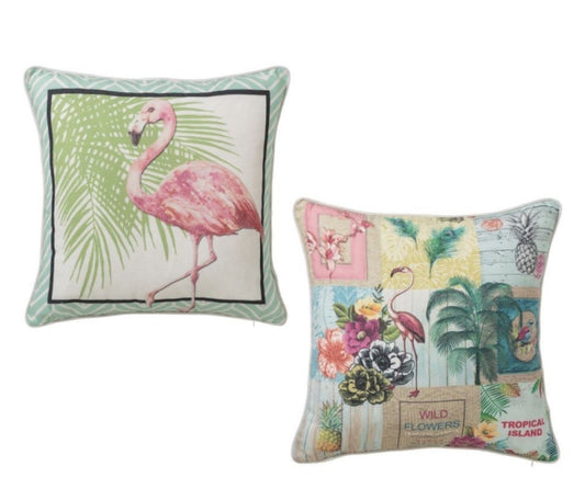 Cojínes original étnico rosa de algodón / poliéster para salón Iris