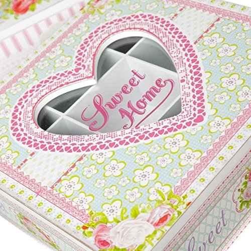 Caja 2/m mdf / cristal 24 x 24 x 7 cm con 9 departamentos.