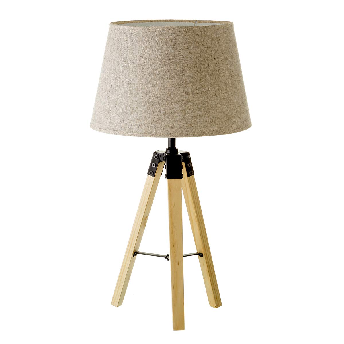 Lámpara de Mesa nórdica Beige de Madera para salón Factory