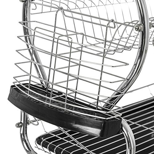 Escurreplatos metalico 2 Pisos con Bandeja Moderno para Cocina Basic - Blanco