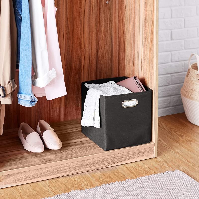 Cajas de Almacenamiento de Tela Cesta Organizador Plegable 31x31x31 cm Pack de 2 Unidades