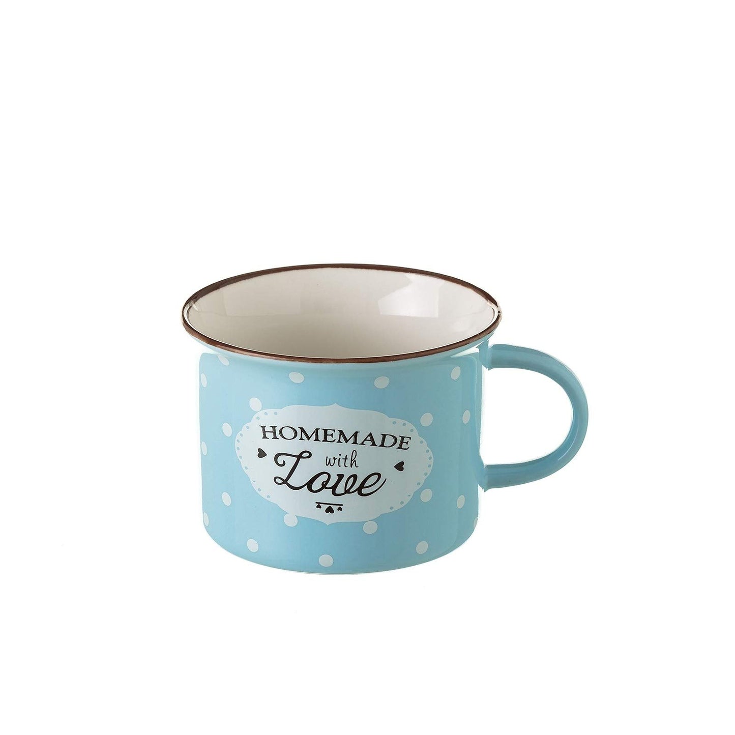 Taza de café Pop Azul de cerámica para Cocina Iris (Set de 4 Tazas)