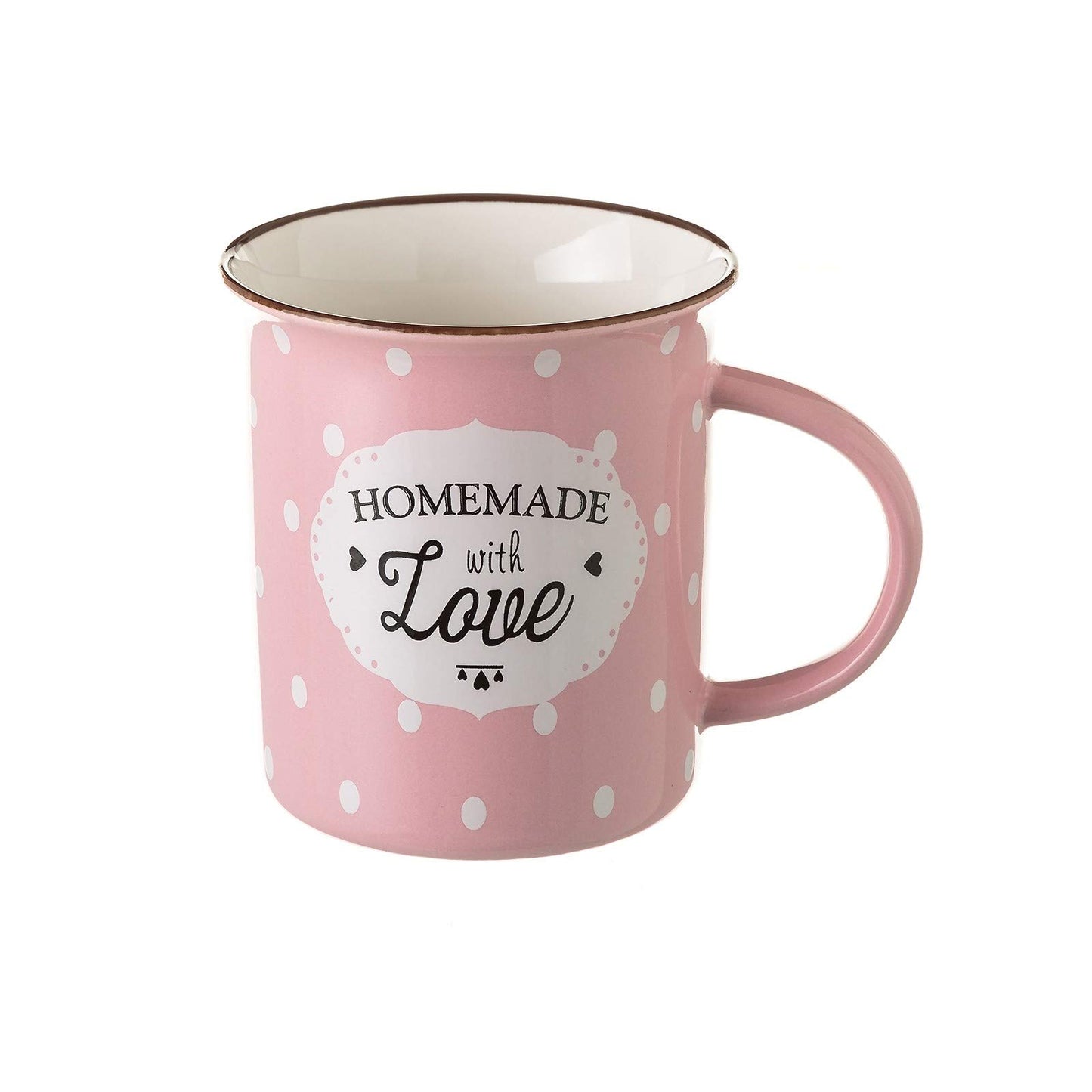 Taza mug Pop Rosa de cerámica para Cocina Iris (Set de 4 Tazas)