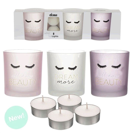 Juego 3 Candeles Con 4 Velas De Te Chic