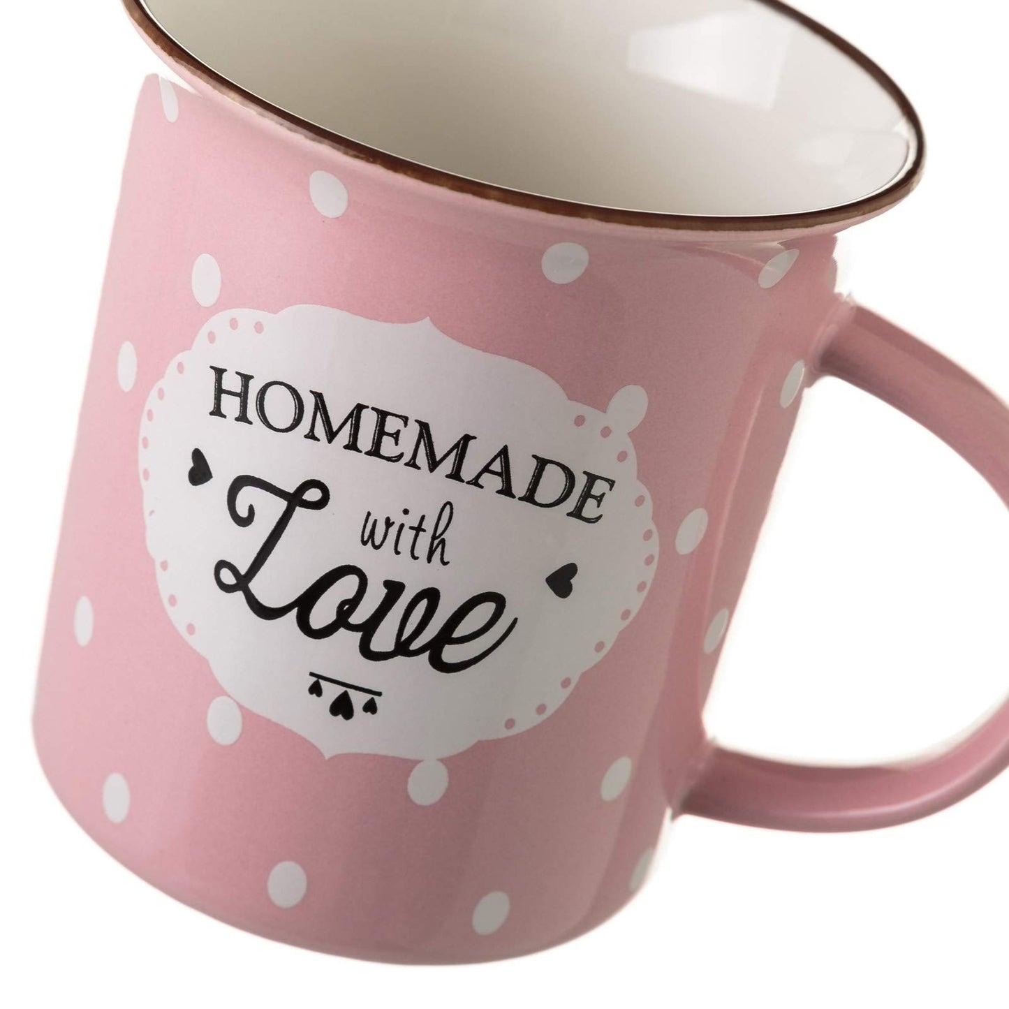 Taza mug Pop Rosa de cerámica para Cocina Iris (Set de 4 Tazas)