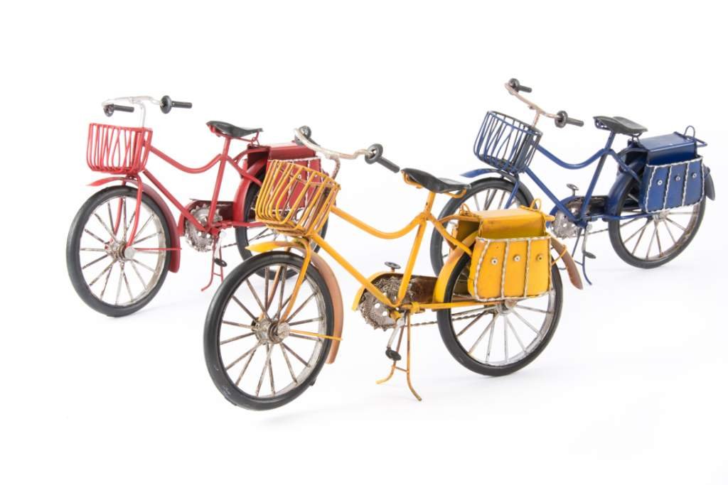 Bicicleta deco metal 31x10x18 3 color