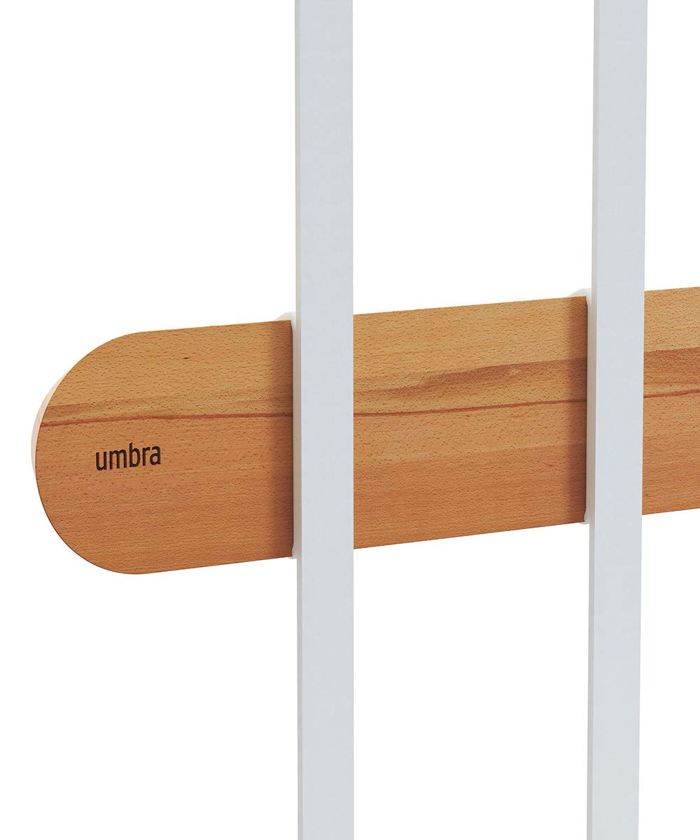 Botellero (Madera de Haya, 26,6 x 8,5 x 29,8 cm), Color Blanco y Natural