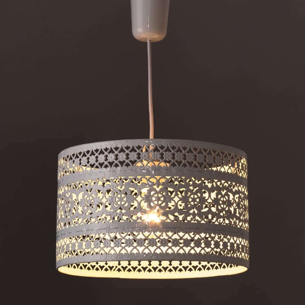 Lámpara de Techo provenzal Beige de Metal para la Entrada Bretaña