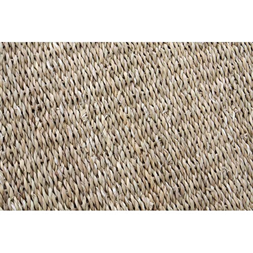 Alfombra de Fibra Natural Beige rústica para Dormitorio de 150 cm France
