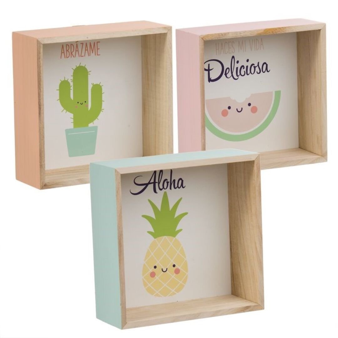 Set De 3 Estantes Madera Infantil 3M