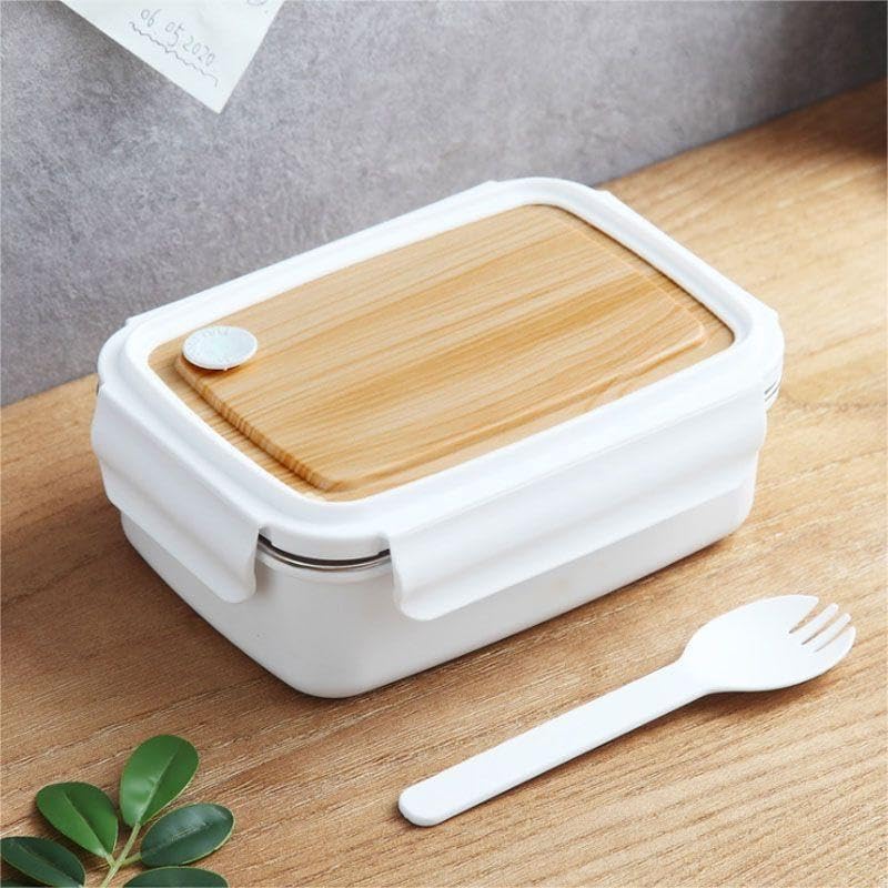 DAMDAM GO - Fiambrera de Plastico y Acero Inoxidable - Tupper Para Alimentos Con Cuchara