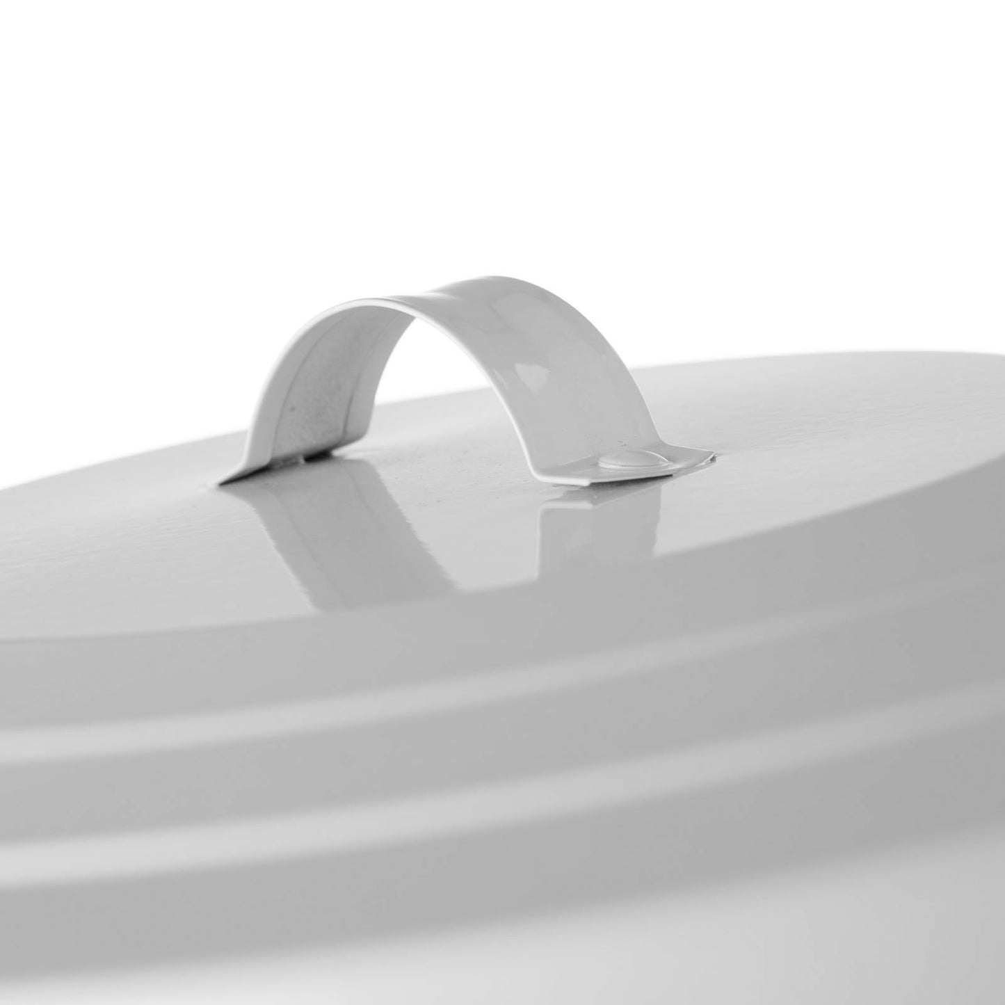 Papelera de 20 litros industrial blanca de acero para cocina Basic