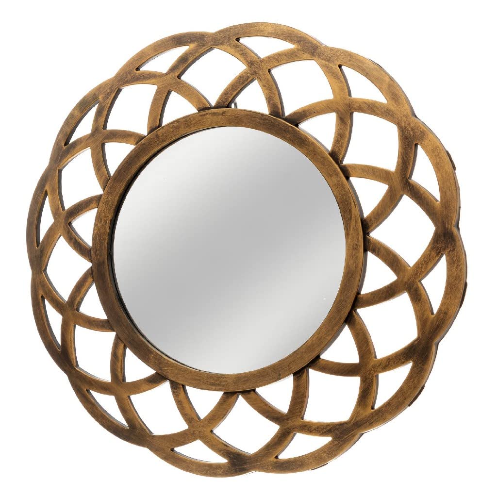 Espejo Circular Oro Polipropileno 40 x 2 x 40 cm