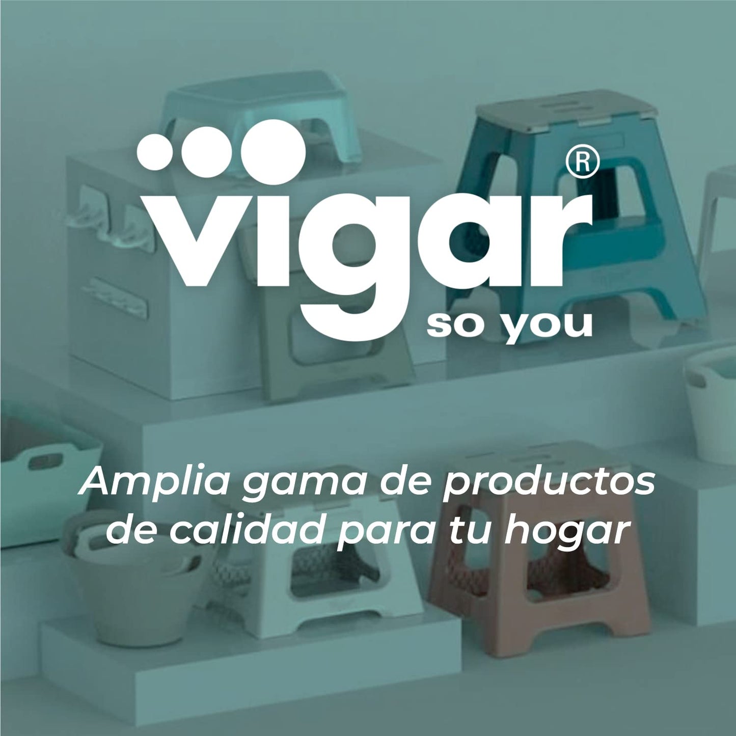 Taburete Plegable - 23 cm de Altura - 80% Plástico Reciclado - Ideal Cocina, Baño y Camping - Escalón Peldaño Infantil