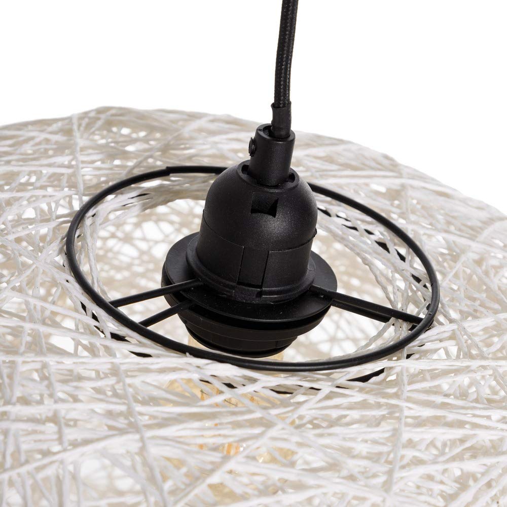 Lámpara de techo contemporánea colgante de fibra blanca de ø 30 cm