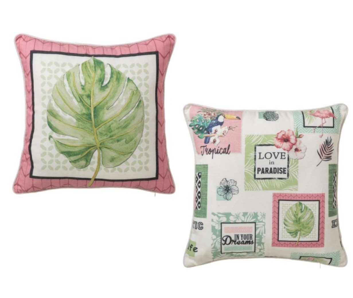 Cojines Originales étnicos Rosas de algodón/poliéster para decoración.