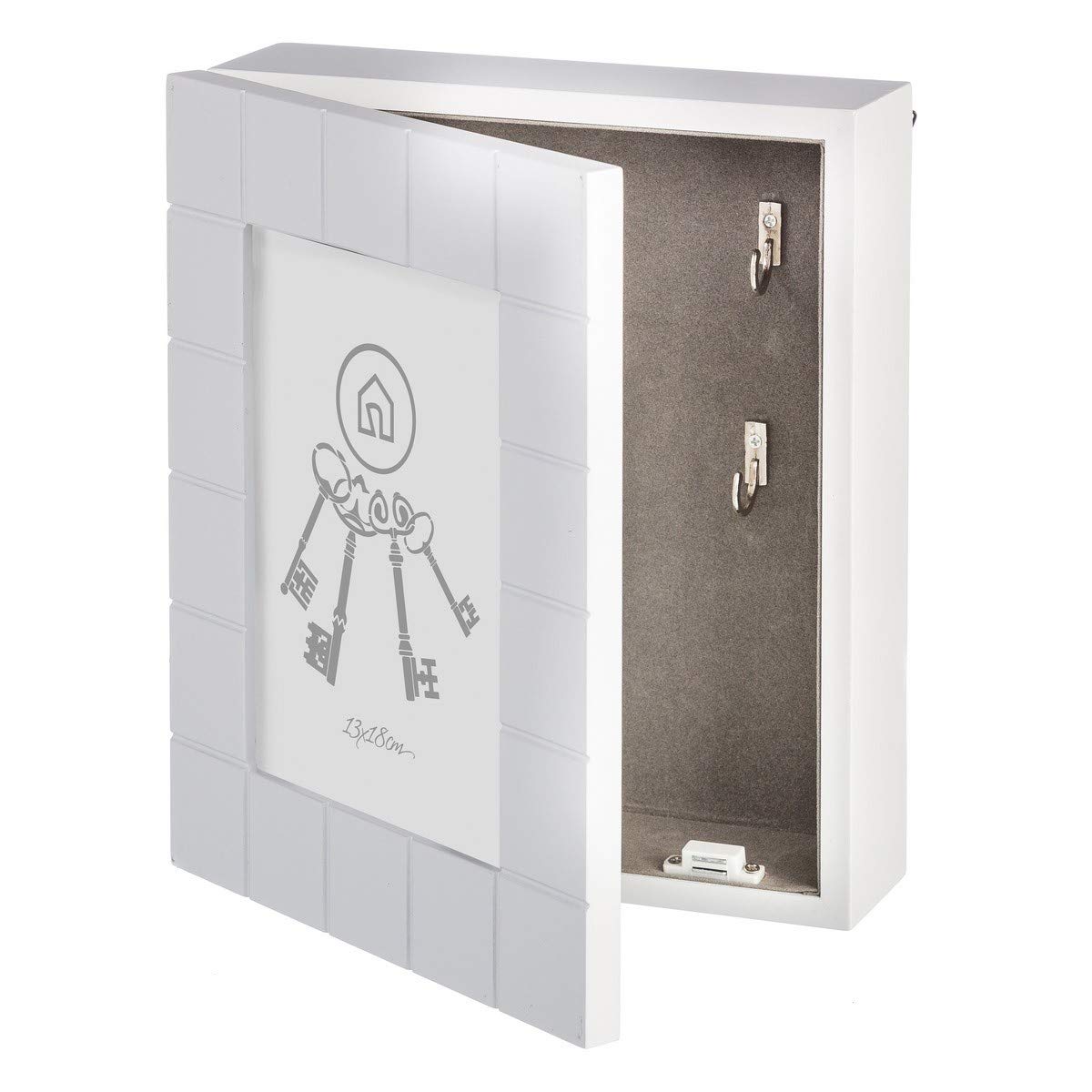 Caja de llaves moderna blanca de madera para la entrada Fantasy