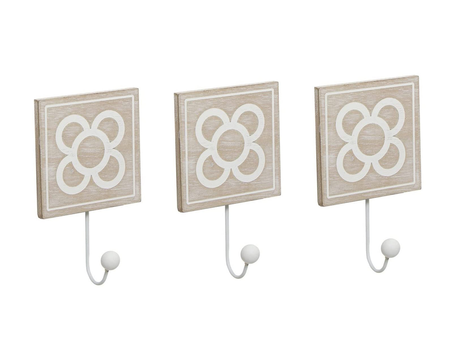 Perchero de Pared Madera de 3 Colgantes Triple Panot Barcelona