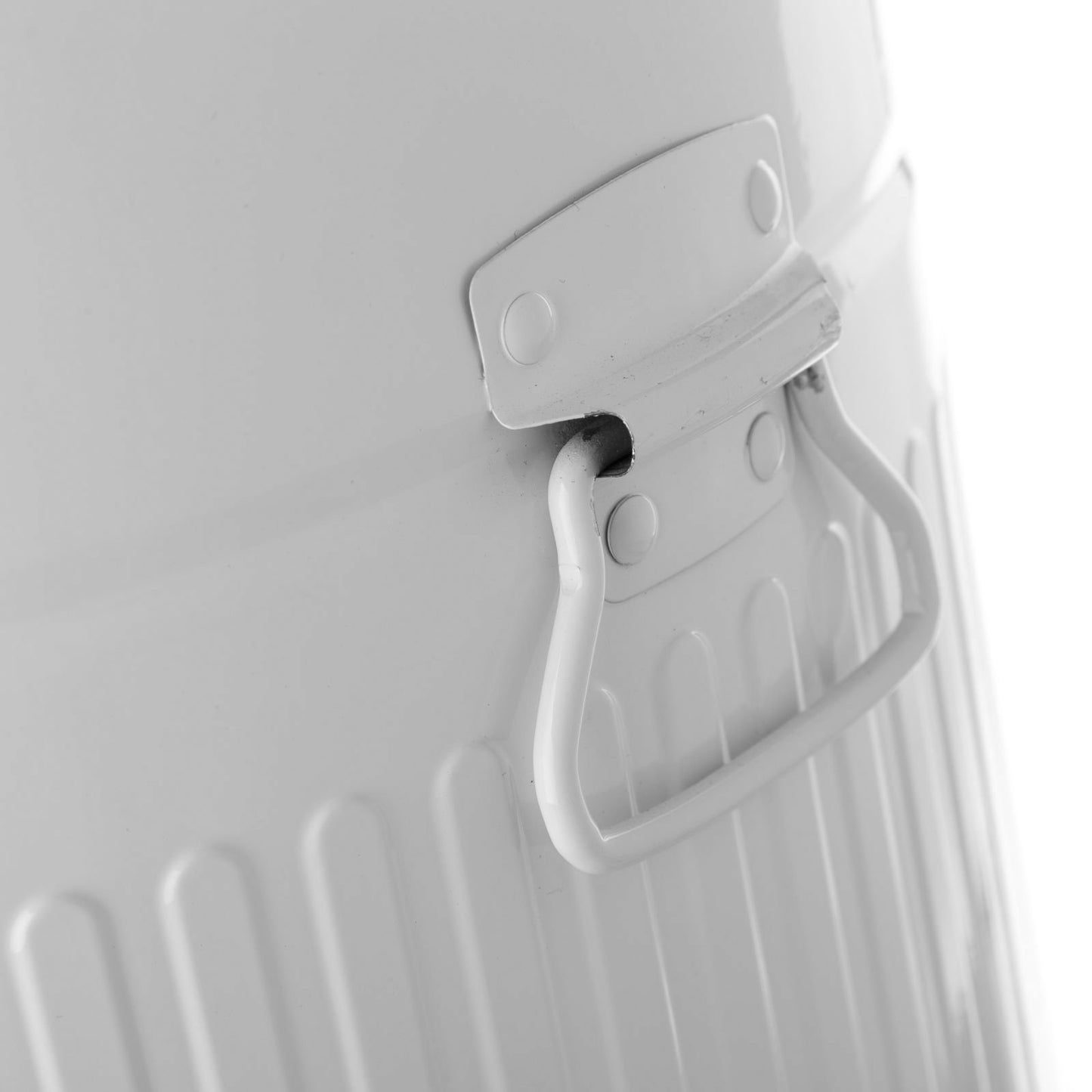 Papelera de 20 litros industrial blanca de acero para cocina Basic